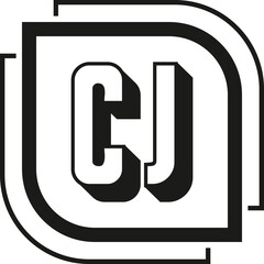 CJ Letter Monogram Logo Design
