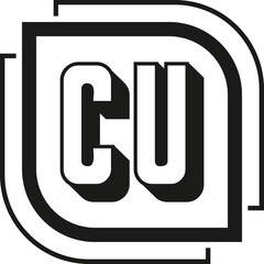 CU Letter Monogram Logo Design