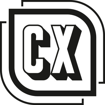 CX Letter Monogram Logo Design