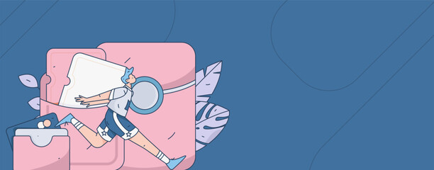 Internet financial management investment flat vector concept operation hand drawn illustration
