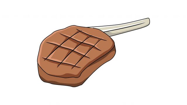 Animation forms a tomahawk meat icon