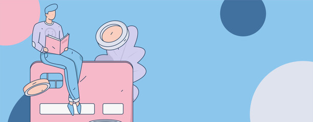 Internet financial management investment flat vector concept operation hand drawn illustration
