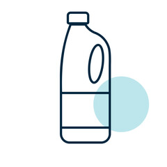 Milk plastic bottle vector icon