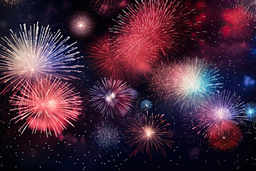 Beautiful fireworks wallpaper for presentation background