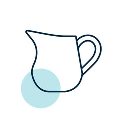 Creamer jug vector icon. Dairy product sign