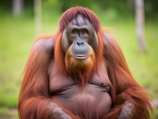 orangutan in the zoo