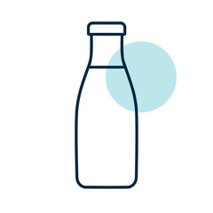 Milk Bottle icon vector. Dairy product sign