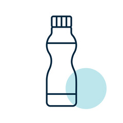 Drinkable yoghurt bottle vector icon