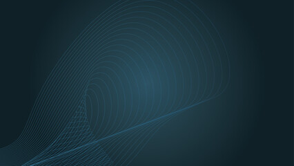 Abstract wavy information technology smooth wave lines background. Design used for banner, presentation, web design, cover, web, flyer, card, poster, texture, slide, magazine, data visualization.