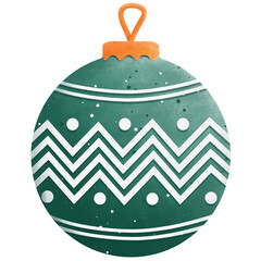 Christmas ball watercolour illustration. clipart for design. Christmas elements. isolated on transparent background.