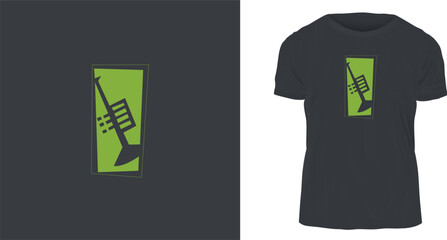 t-shirt design template,  musical instrument