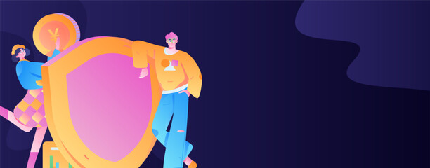 Naklejka premium Internet financial management investment flat vector concept operation hand drawn illustration 