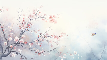 Watercolor Gradients in Soft Pastel Hues. Flowers Background