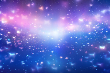 New Year: Abstract Background with Dreamy Gradients and Bright Stars