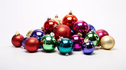 Festive Christmas Ornaments with intriguing color variations on a single color background