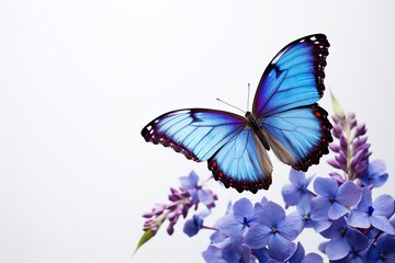モルフォ蝶と花08