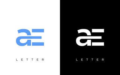 AE Letter Logo Design. Creative Modern AE logo icon vector Illustration.