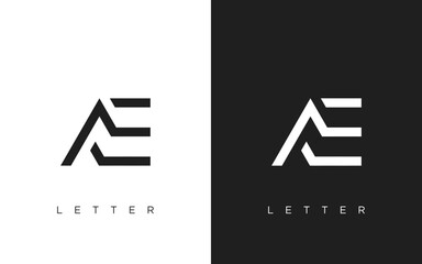 AE Letter Logo Design. Creative Modern AE logo icon vector Illustration.