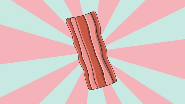 Animated bacon with a rotating background