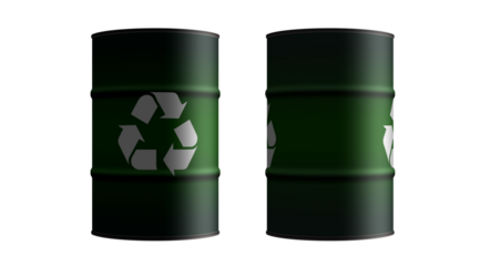 Recycling ecology reuse barrels transparent