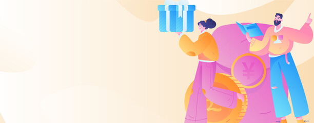 Internet financial management investment flat vector concept operation hand drawn illustration
