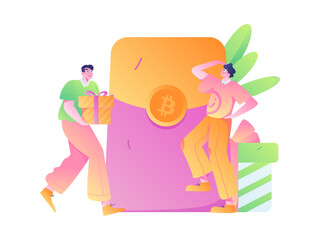 Internet financial management investment flat vector concept operation hand drawn illustration
