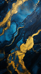  Blue Marble with Gold Accents. abstract wallpaper background. 