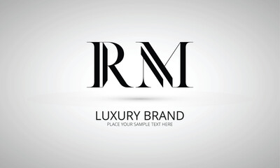 RM R rm initial logo | initial based abstract modern minimal creative logo, vector template image. luxury logotype logo, real estate homie logo. typography logo. initials logo