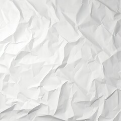 Obraz premium Clean white paper, wrinkled, crumpled abstract background.