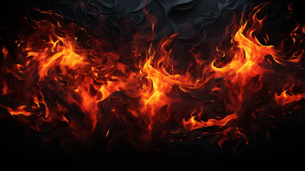 Fototapeta na wymiar flames on black background