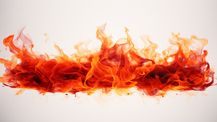 flames on white background