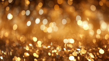 Fototapeta premium Golden bokeh with blurred abstract background