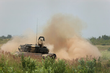 Tank shoots on the range
