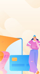 Internet financial management investment flat vector concept operation hand drawn illustration
