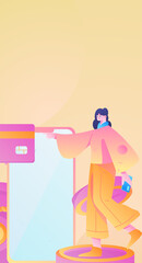 Internet financial management investment flat vector concept operation hand drawn illustration
