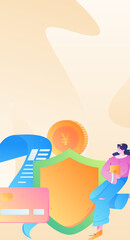 Internet financial management investment flat vector concept operation hand drawn illustration
