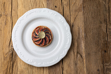 Delicious fig cookies on a plate  