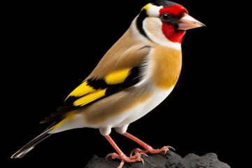Naklejka premium Goldfinch bird isolated on white background