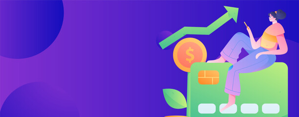 Internet financial management investment flat vector concept operation hand drawn illustration
