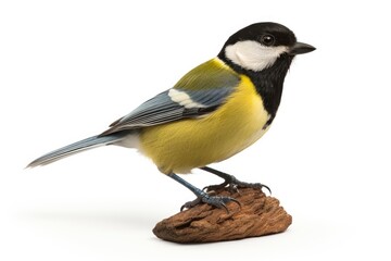 Naklejka premium Great Tit bird isolated on white background