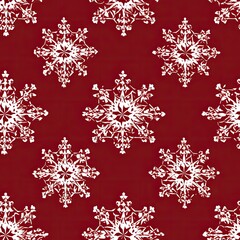 Vamberk Bobbin Lace Snowflakes Seamless Pattern Design.