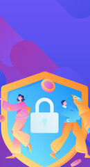 Internet financial management investment flat vector concept operation hand drawn illustration
