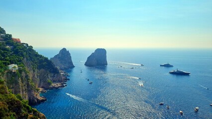 Capri Island - Italy - View of the Faraglioni rocks