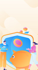 Internet financial management investment flat vector concept operation hand drawn illustration
