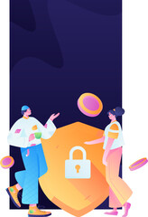 Internet financial management investment flat vector concept operation hand drawn illustration
