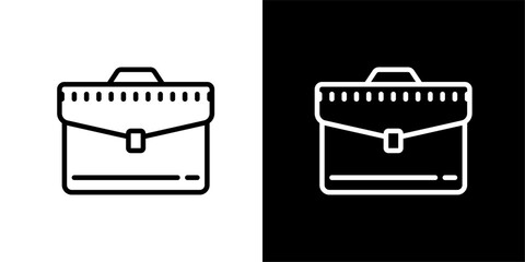 Briefcase icon. Black icon. Black logo. Business icon. Set of black icons.