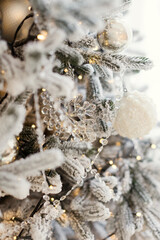 Beautiful Christmas tree with decorations