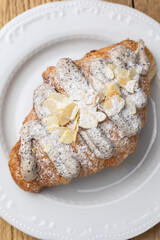 Delicious croissant on a plate