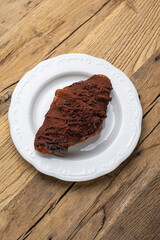 Delicious croissant on a plate