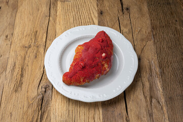 Delicious croissant on a plate